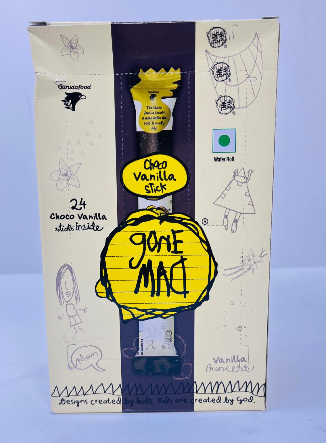 Gone Mad Premium Choco Vanilla Wafer Sticks – 24 Sticks (192g) – Crispy, Creamy Snack